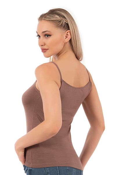 ÖZKAN underwear Özkan 2040 Women's Premium Fabric Viscose Satin Collar Flexible Comfortable Thin Strap Athlete