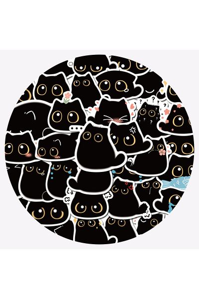 Choice 40pcs Complete 40pcs Black Cat Cute Kawaii Stickers Vintage For Diy Notebook Guitar Scrapbooking Mot