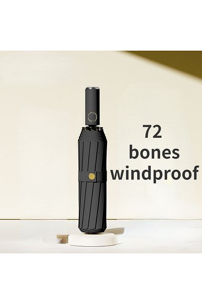 Choice Black 72 Bone Super Strong Windproof Automatic Folding Men Umbrella Reinforced Large Rainproof Sun