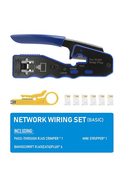 seven floor أداة تجعيد وتجريد من النوع المبتدئ لشبكة Lan Rj45 لـ Cat6 Cat5 8p8c Modular Co
