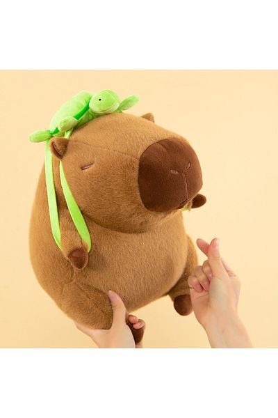 Choice 40-45cm Capybara Super Cute Capybara With Turtle Backpack Capibara Plush Doll Giant Kawaii Stuffed A