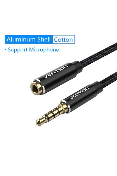 Choice 0.5m Support Mic BHCB Vention Jack 3.5 Aux Extension Cable for Car Laptop Mini PC TV Xiaomi Huawei S