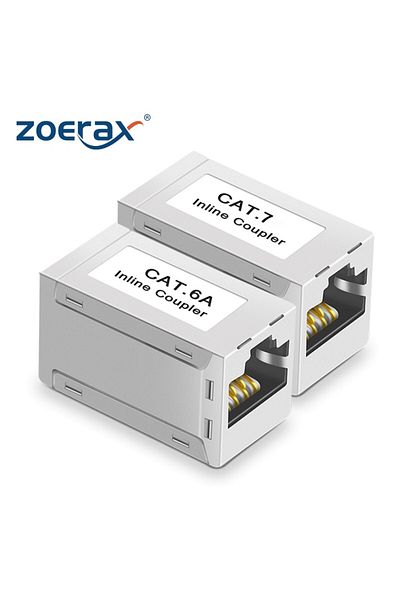 ZoeRax وصلة إيثرنت Cat6a Rj45 موسع 10 جيجابت في الثانية، وصلة إيثرنت Cat7 أنثى إلى أنثى
