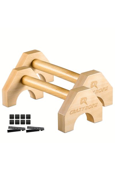 Choice Brown 1 Pair Wooden Push-up Bar Stands Gym Push Ups Rack Board Fitness Exercise Body Building Traini