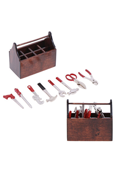 Choice مجموعة واحدة من أدوات بيت الدمية المصغرة بمقياس 1:12، مجموعة أدوات يدو...