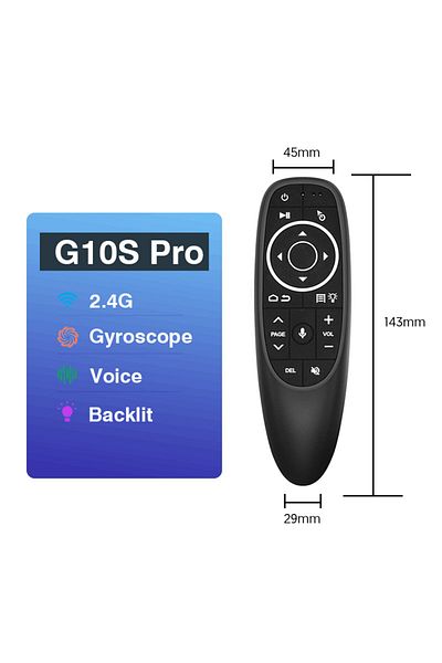 Choice G10s Pro G10s Universal Voice Remote Control 2.4g Wireless Backlit Ir Learning With Gyroscope Air Mo
