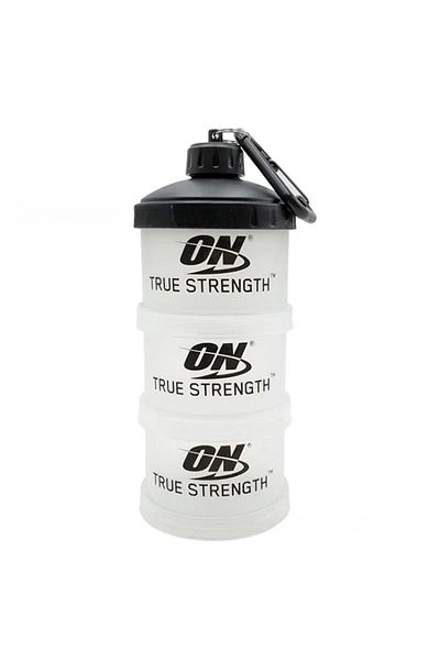 Choice A 3-layer Portable Protein Powder Box Funnel Powder Box Fitness Supplement Bottle Handle Layered St.