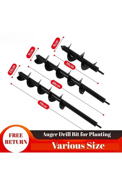 Choice 10x50cm Diy Carbon Steel Planter Garden Auger Spiral Drill Bit Flower Planting Hole Digger Drill Bit