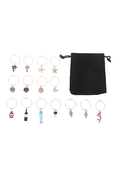 Choice 15pcs 15pcs Christmas Wine Glass Charms Delicate Useful Durable Wine C...