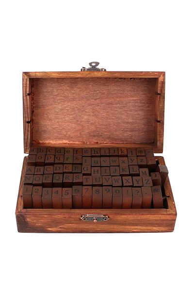 Choice As Picture 70pcs Diy Handmade Rectangle Wooden Box Seal Number Alphabet Stamp Diary Ablum Wedding Le