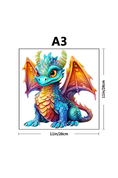 Choice Z096-A3 Wooden Puzzle Colored Dragon Gift Box Beautiful Gift Irregular...