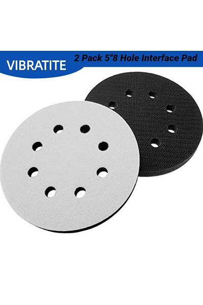 Choice 2 Pack Interface Pad 5 Inch 8 Holes Hook And Loop Soft Sponge Cushion Buffer Pads For Sanding Di...
