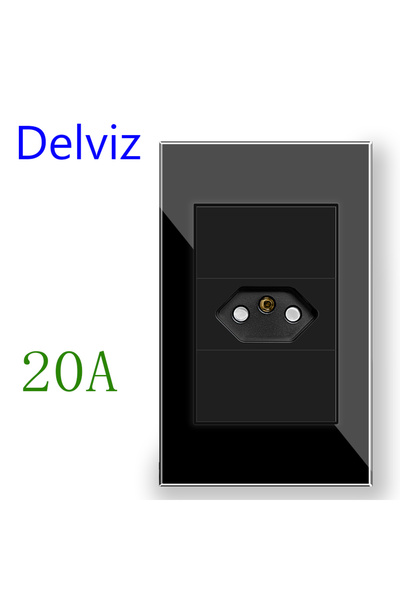 Choice 110-250v Black ( 20a ) Delviz Brazil Standard Power Outlet,10a/20a 1 Pins Hole Ac 110v~250v,120mm*72