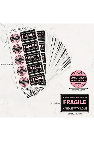 Choice 100 Fragile Stickers For Shippingnon-folding Or Folded Stickers Non-drop Shipping Labelsmailing E...