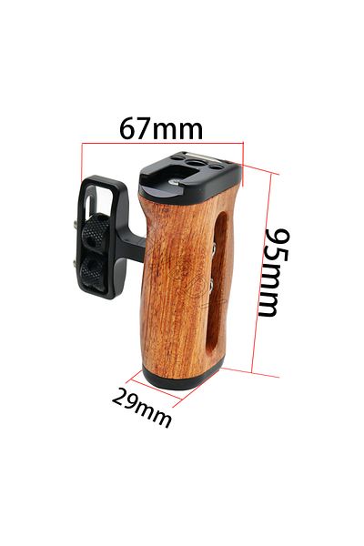 Choice 1pcs Universal Camera Cage Left /right Side Handle For Sony Canon Nikon Camera Cage Wooden Handle G