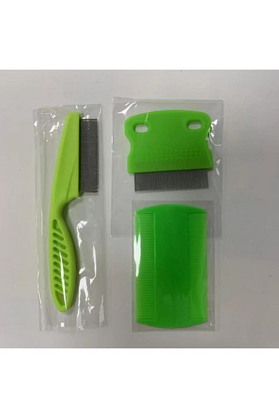 Choice Flea Comb Cat Grooming Comb Set 3 Pcs/set Removes Mucus and Crust Small Lice Flea Combs Cats Supp...