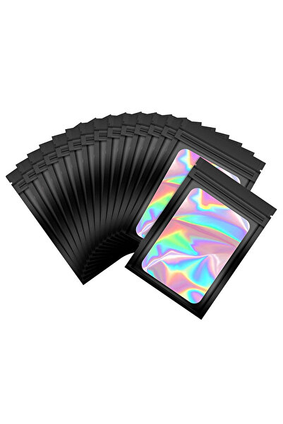 Choice 9x12 سم أسود 100 قطعة أكياس مايلر مقاومة للرائحة قابلة لإعادة الإغلاق ...