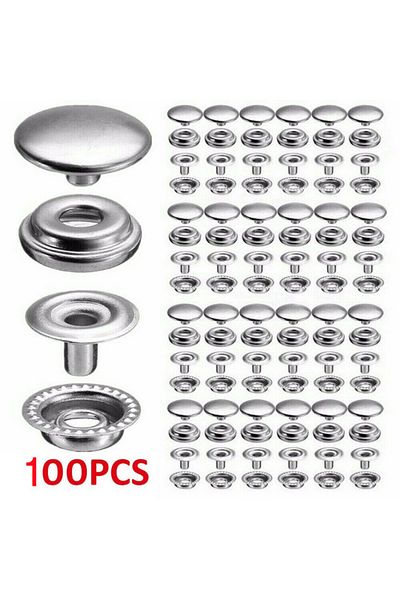 Choice 100pcs 15mm Snap Kit - 25 Sets Marine Grade Snap Fastener Stainless Steel Snap Buttons for Boat C...
