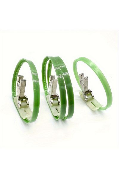Choice One Of Each(3PCS) Green 3pcs Mt 18 Double Roller Tank Presser Foot Lockstitch Leather Belt Ring Plas