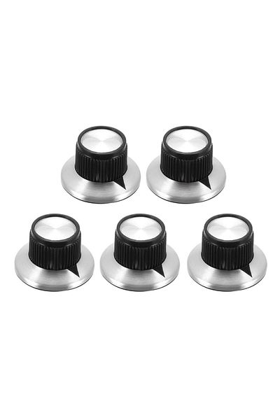 DAIERBUMP Arrow Indication Daierbum 5pcs Chrome Top Vintage Guitar Amp Amplifier Knob 24x14mm Arrow Indication