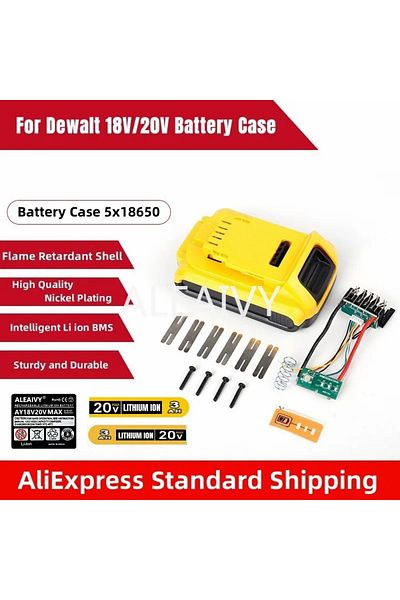 Choice 5 X 18650 Li-ion Battery Case Charge Protection Circuit Board Pcb 18v 20v Baterry For Dewalt Dcb1...