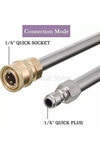 Choice 2 Pieces Pressure Washer Extension Wand Lance Total 32 inch With 1/4 Inch Quick Plug Connect Stai...