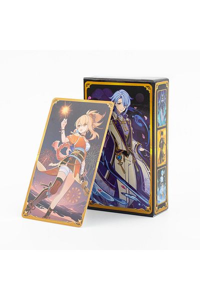 Choice مجموعة بطاقات تجميعية Tn05 Anime Game Genius Invokation Tcg مكونة من 65 قطعة/مجموعة بحجم 9.5*5.5 سم لسطح المكتب