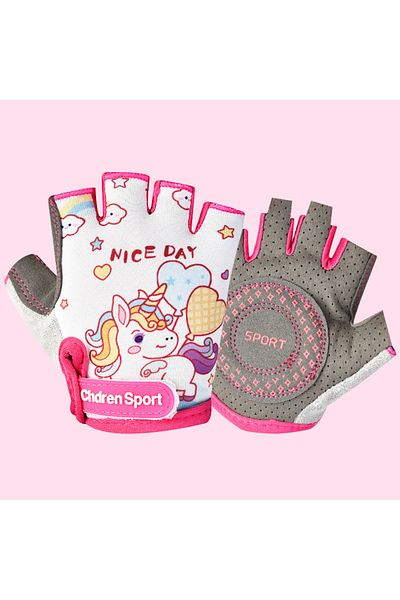 Choice L horn Children's Sports Fingerless Gloves Bicycle Boy Girl Cycling Anti-Wear Kids Roller Skating Tr