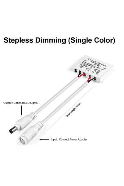 CHNAITEKE Dc Wire Single Color 12v 5a Led Dimmer Switch Capacitive Cct Adjustable Touch Sensor Switch For Bath