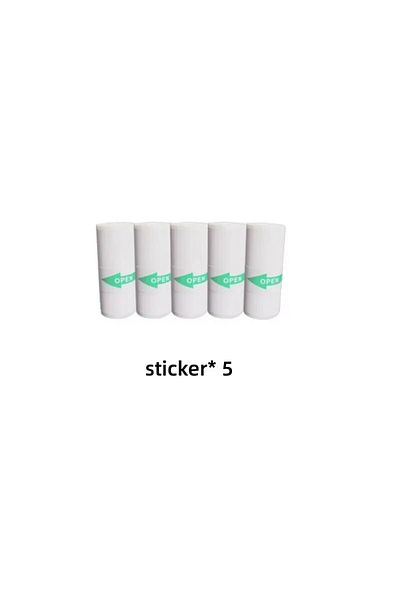 Choice 5 Rolls Stickers Printing Paper Convenient For Pocket Printers Student Wrong Question Thermal Blueto