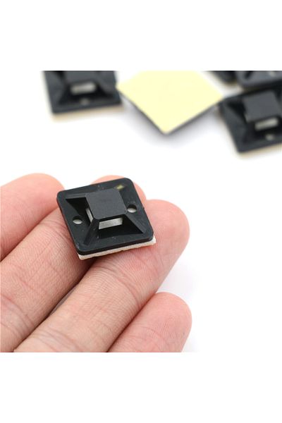 Choice 100pcs/lot Self-adhesive Cable Tie Base White Glue Type Positioning Plastic Self Adhesive Cable T...