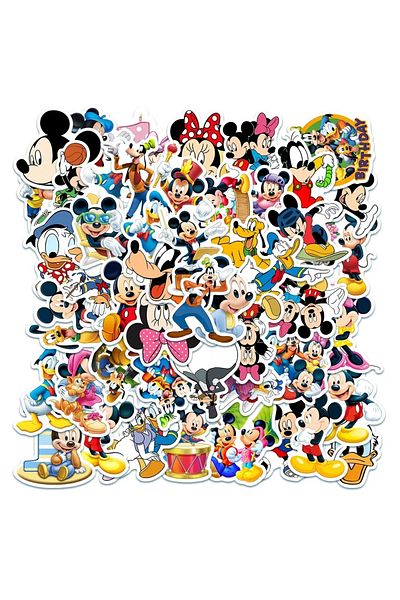 Choice Az066-50pcs 50pcs Cute Cartoon Disney Mickey Mouse Stickers Kawaii Donald Duck Minnie Cartoon Graffi