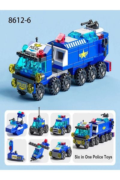 Choice S 8612-6 Building Blocks Small Particles 6-in-1 Building Blocks Assembling And Inserting Educational