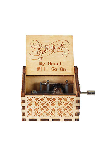 Choice My Heart Will Go 02 My Heart Will Go Music Box Hand Crank Wooden Vintage Laser Engraved Music Box, G