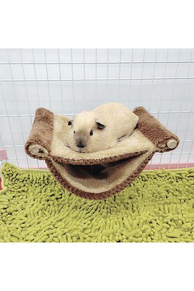Choice 20x14x10cm Dark Brown Pet Hammock For Small Animal Double Thick Plush Warm Bed For Hamster House Nes