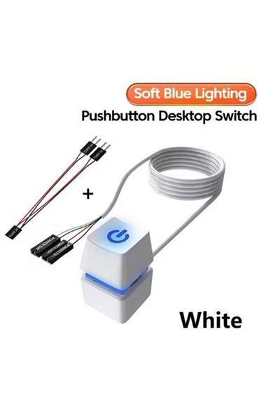 Choice 5m Red Computer Desktop Power Switch Extension Cable LED Motherboard External Start Power On/Off But