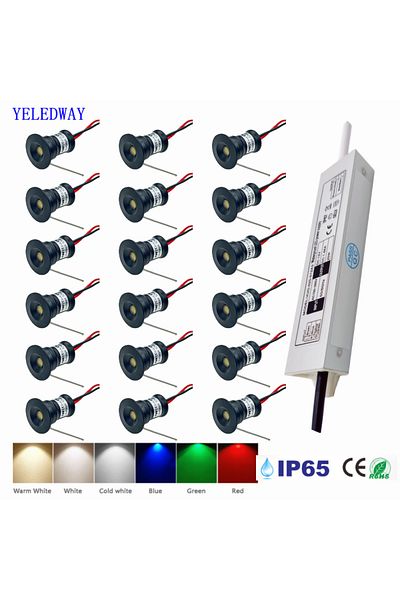 Choice Black Shell 120d 9 Lamps And 1 Driver Warm White 3000k 1w Mini Spotlight Ip65 15mm Recessed Spot Led