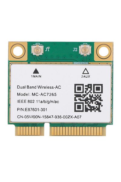 Choice بطاقة شبكة خضراء Mini Pci-e Gigabit ثنائية النطاق لشبكة Wi-Fi اللاسلكية Bluetooth 4.2 Mc-ac7265