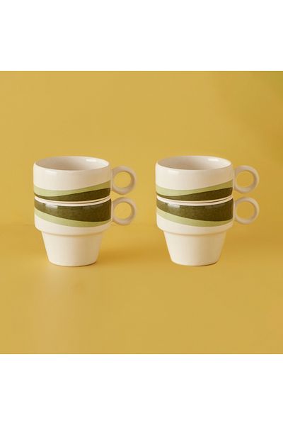 Bella Maison Green Flow Espresso Set of 4 - 105 Cc