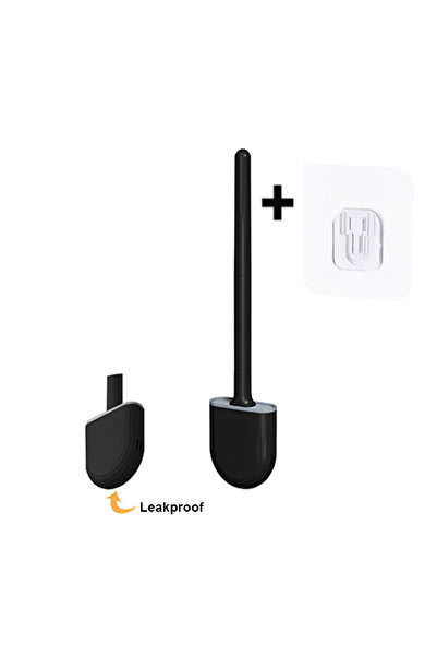 Choice فرشاة تنظيف المرحاض BlackF001 TPR المصنوعة من السيليكون ذات الرأس المس...