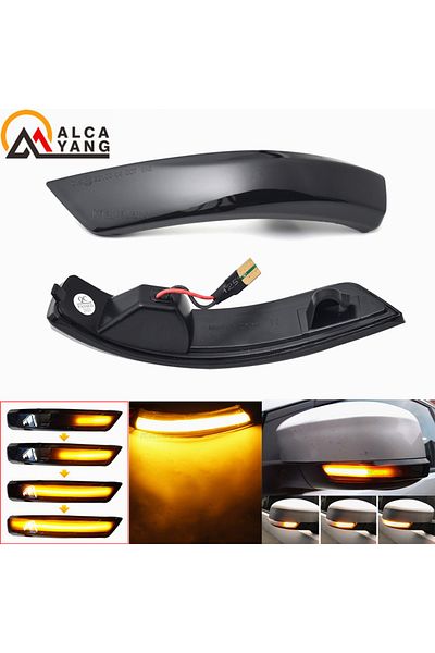 Choice ديناميكية بدوره مصباح إشارة LED الجانب مرآة الرؤية الخلفية متسلسل مؤشر الوامض مصباح لفورد فوكس...