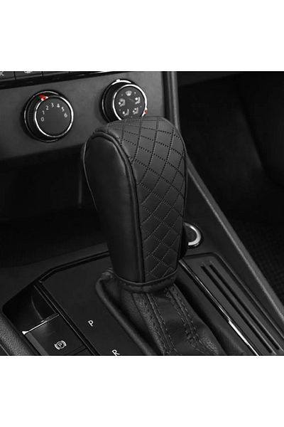Choice Black High Quality Car Shift Handle Cover Pu Leather Non-slip Wear-resistant Universal Car Automatic