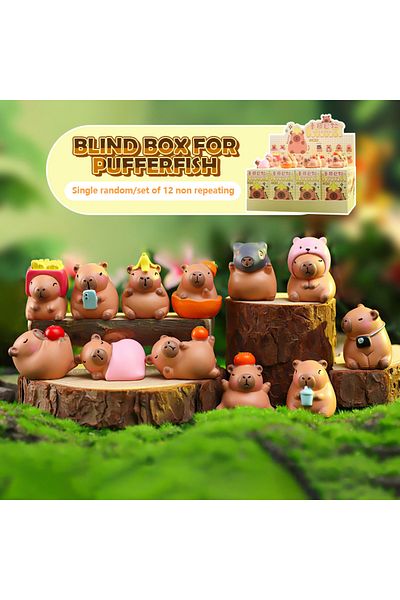 Choice Cartoon Capybara Blind Box Simulation Mini Capybara Action Figures Doll Car Desk Decoration Child...