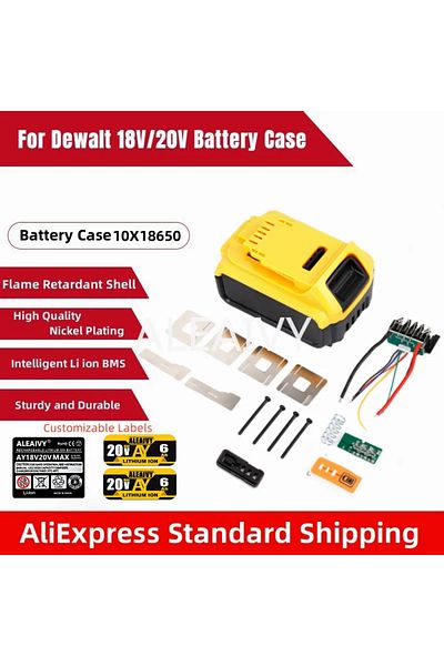 Choice 10 X 18650 Li-ion Battery Case Charge Protection Circuit Board Pcb 18v 20v Baterry For Dewalt Dcb...