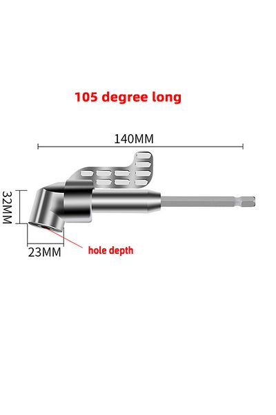 Choice Long Screwdriver Bit Hex Bit Adjustable 105/90 Degree Angle Screwdriver Socket Holder Adapter Bits A
