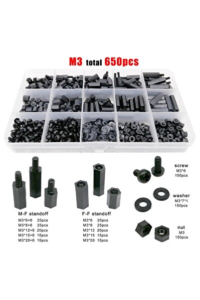 Choice M3 650 قطعة 445/1300 قطعة M2 M2.5 M3 M4 فاصل عمود سداسي الشكل معزول من...