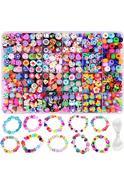 Choice مجموعة من 24 شبكة، مجموعة من 2 خرز طين بوليمري 15 شبكة، صندوق، حزمة من...