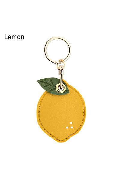 Choice Lemon Useful Leather For Airtag Protective Sleeve Access Control Card Cover With Keychain Cartoon Fr