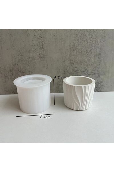 Choice 02 Gypsum Lined Candle Cup Silicone Mold Diy Concrete Circular Flowerpot Resin Mold