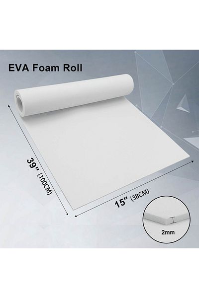 Choice White-thickness 2mm Eva Foam Roll Sponge Paper 2mm-10mm Thick 39"x15" Diy Cosplay Foam Sheet Pliab